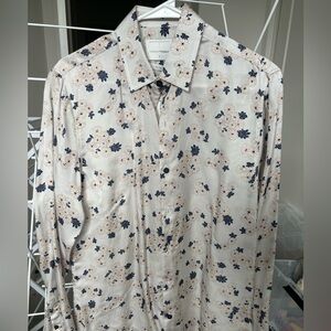 NWT Topman Premium Men’s S Slim Fit Floral Dress Shirt